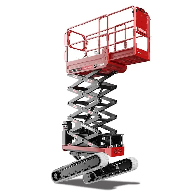 Special Scissor Lift - Athena Bi Levelling Tracked Scissor Lift E With the capability to level on slopes up to 20 degrees, these scissor lifts revolutionises access on uneven terrain.