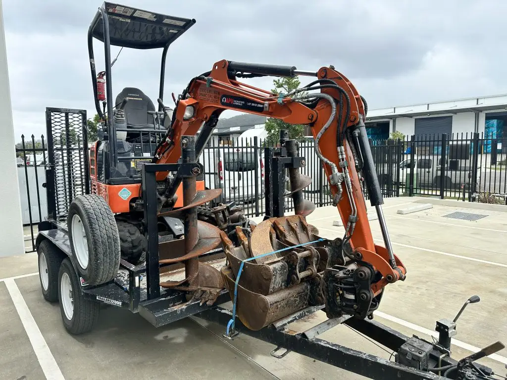 1.7t mini excavator trailer package - hire all access hire southeast qld