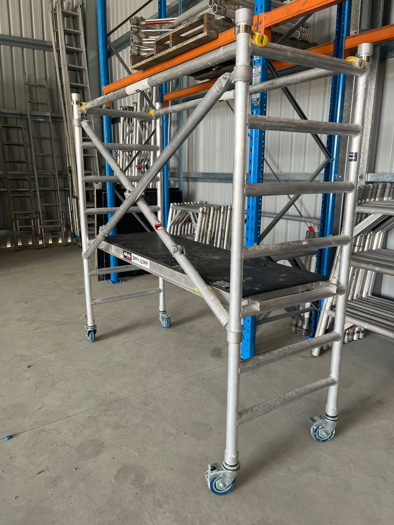 Steel Foldable Scaffolding inside a warehouse