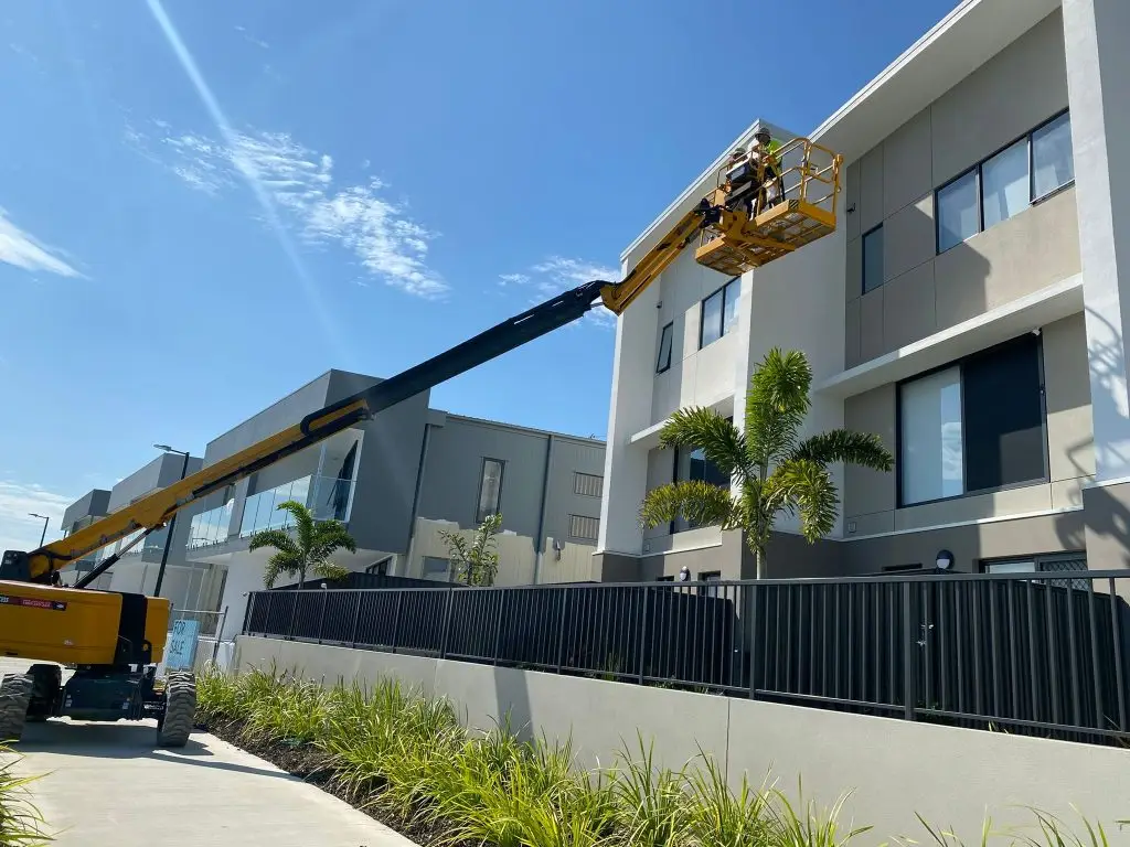 Yellow Haulotte 45ft Boom Lift for Hire from All Access Hire in Brisbane