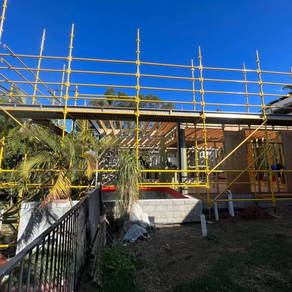 Steel Scaffolding Hire Services at a Brisbane House